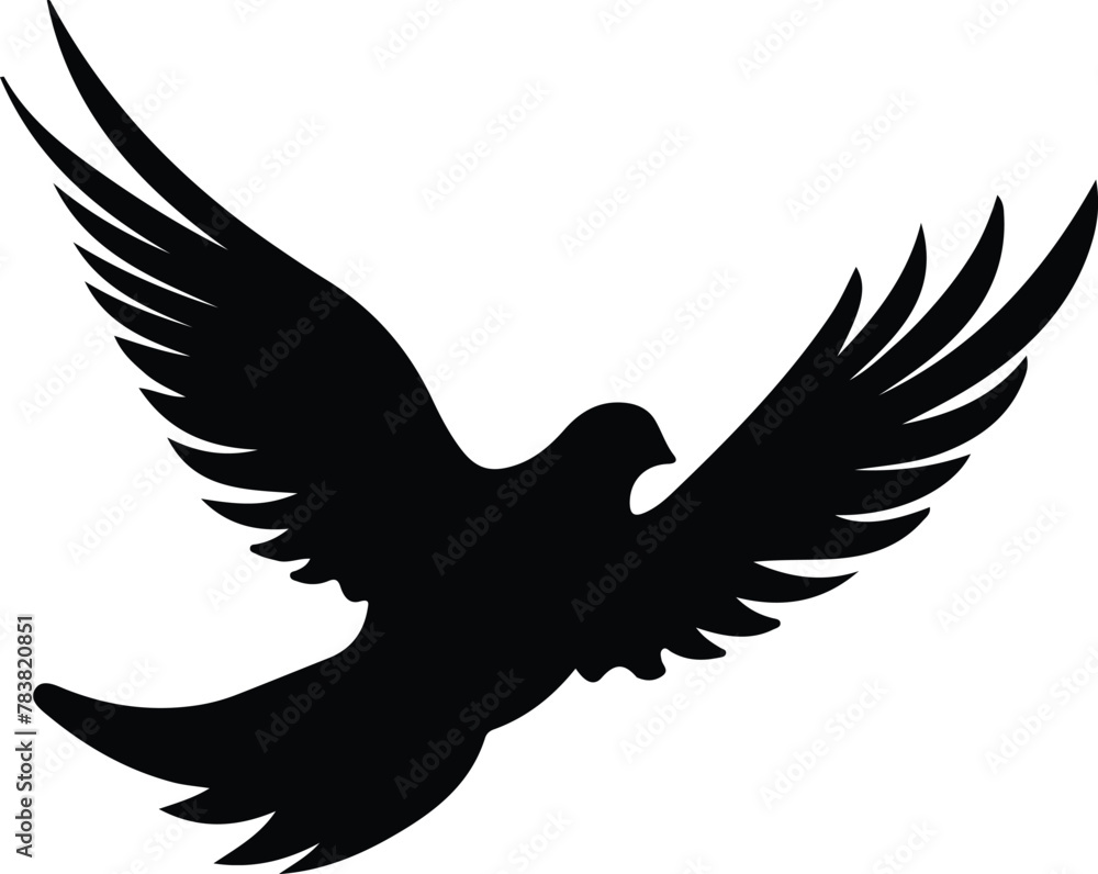 Obraz premium white dove silhouette