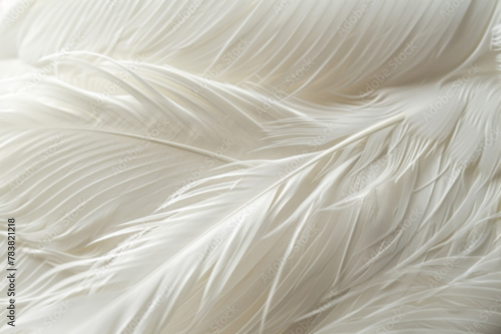Blurred texture of white feathers with rain drops. Background of lightness and purity Blurred texture of white feathers with rain drops. Background of lightness and purity