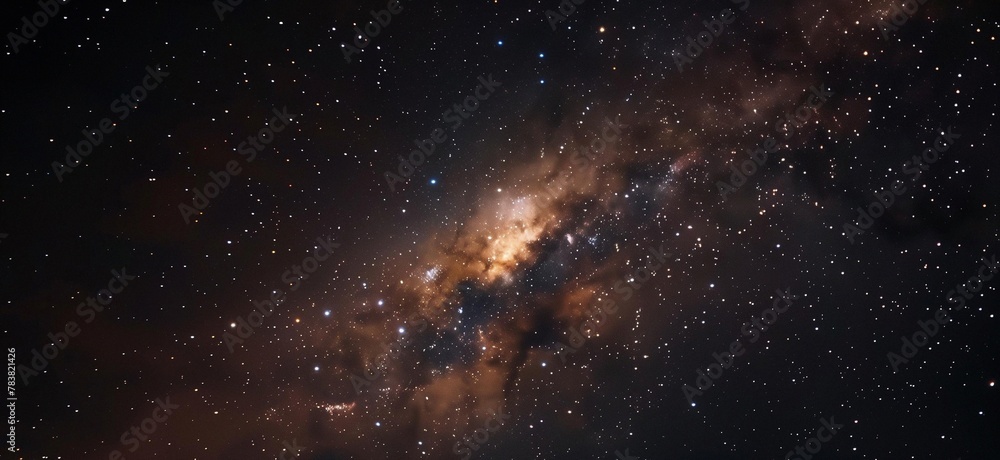 Starry Night and Firework Splendor