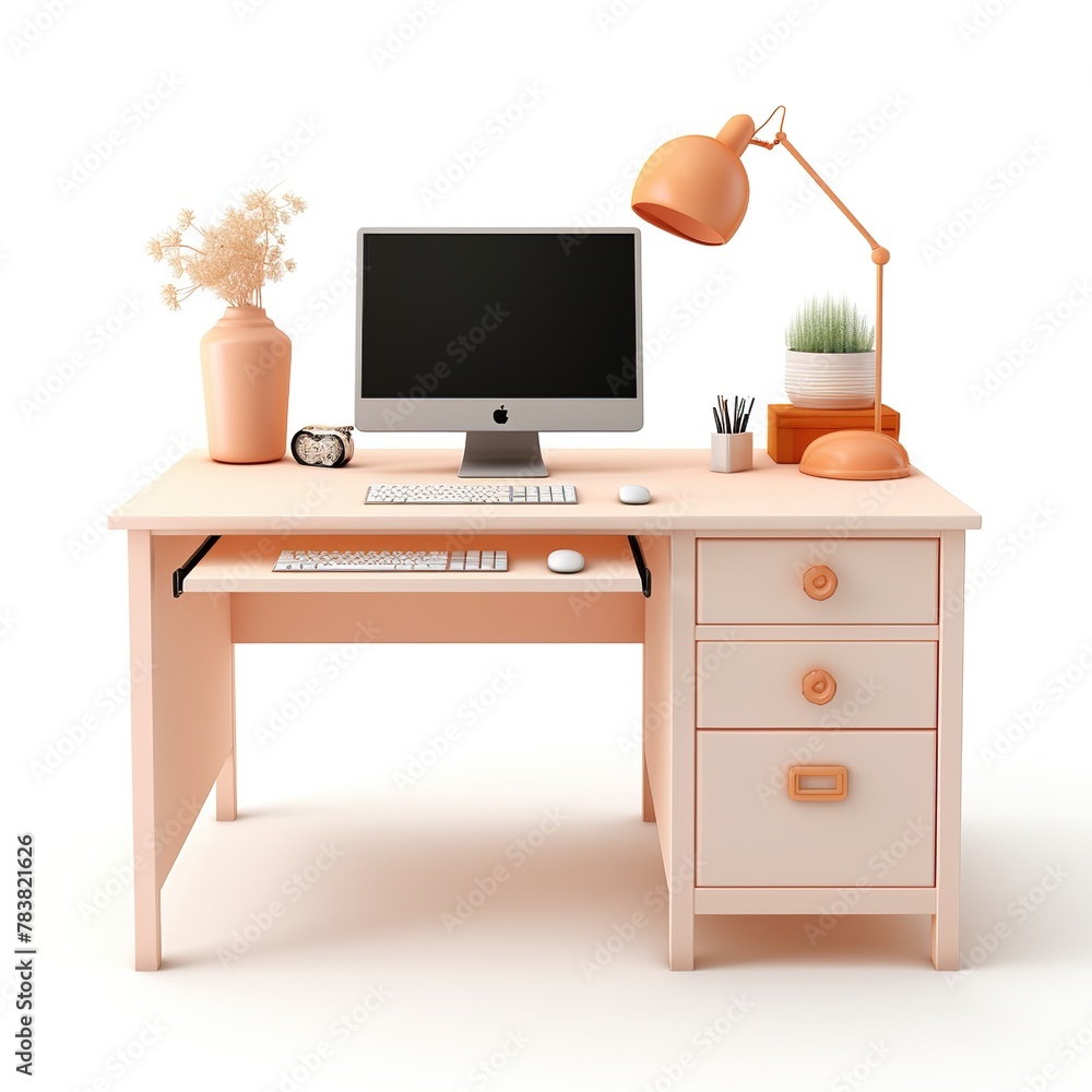 Computer desk peach Computer desk peach