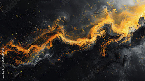 golden burning fire abstract background