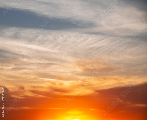 Fototapeta Naklejka Na Ścianę i Meble -  Sunset in with dramatic storm clouds.