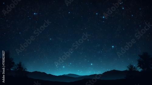 Stunning Stock Imagery Await, Celestial Sky Illuminated by Shining Stars, Realistic Stars in a Brilliant Blue Sky on Adobe Stock, Starry Night Skies with Shimmering Blue Glow, Stars Shining in Azure 
