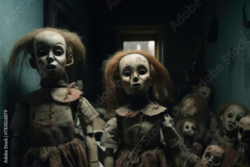 Creepy Porcelain Dolls in Abandoned House