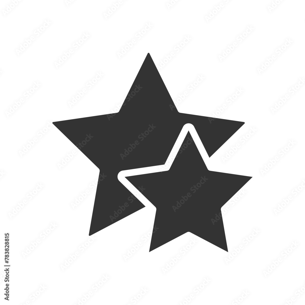 Two stars glyph vector icon isolated on white background. Two stars glyph vector icon for web, mobile and ui design Two stars glyph vector icon isolated on white background. Two stars glyph vector icon for web, mobile and ui design