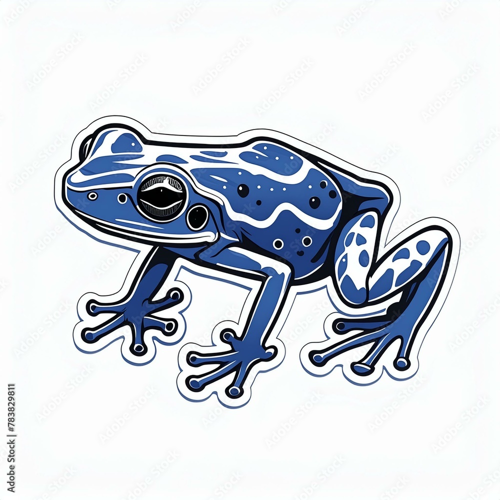 Poison dart frog sticker style