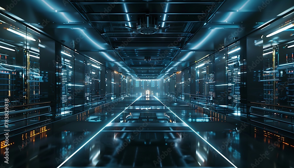 Fototapeta premium supercomputer facility designed to enhance AI capabilities