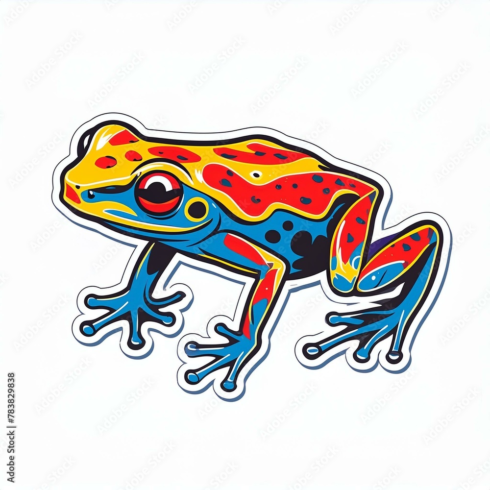 Poison dart frog sticker style