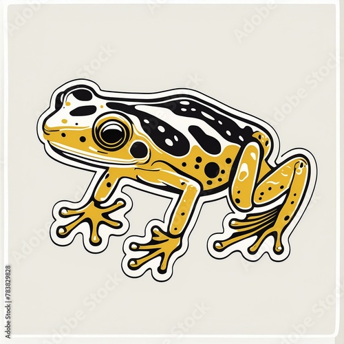 Obraz na płótnie Poison dart frog sticker style w salonie