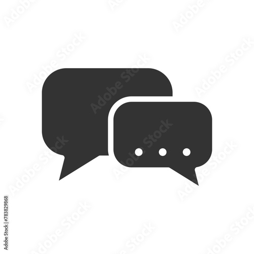 Chat glyph vector icon isolated on white background. Chat glyph vector icon for web, mobile and ui design