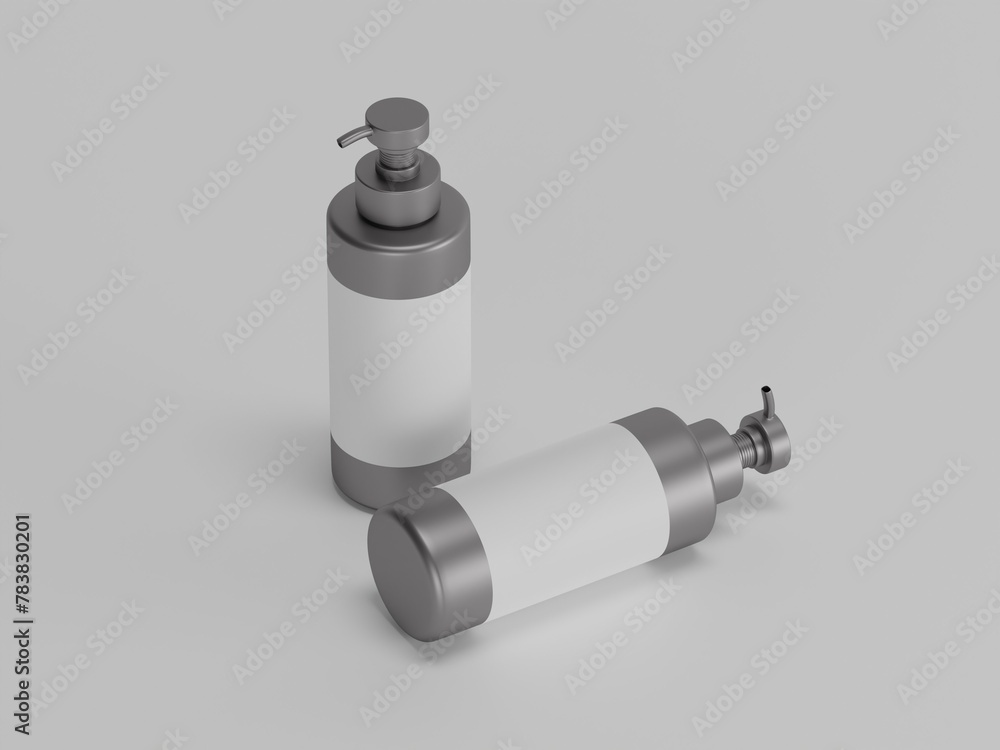 Spray bottle 3d illustration with white background Spray bottle 3d illustration with white background