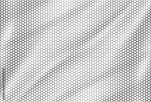 Triangle Shapes Vector Abstract Geometric Technology Oscillation Wave Isolated on Light Background. Halftone Triangular Retro Simple Pattern. Minimal 80s Style Dynamic Tech Wallpaper 