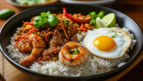  Delicious Asianinspired breakfast dish with fried rice shrimp and egg