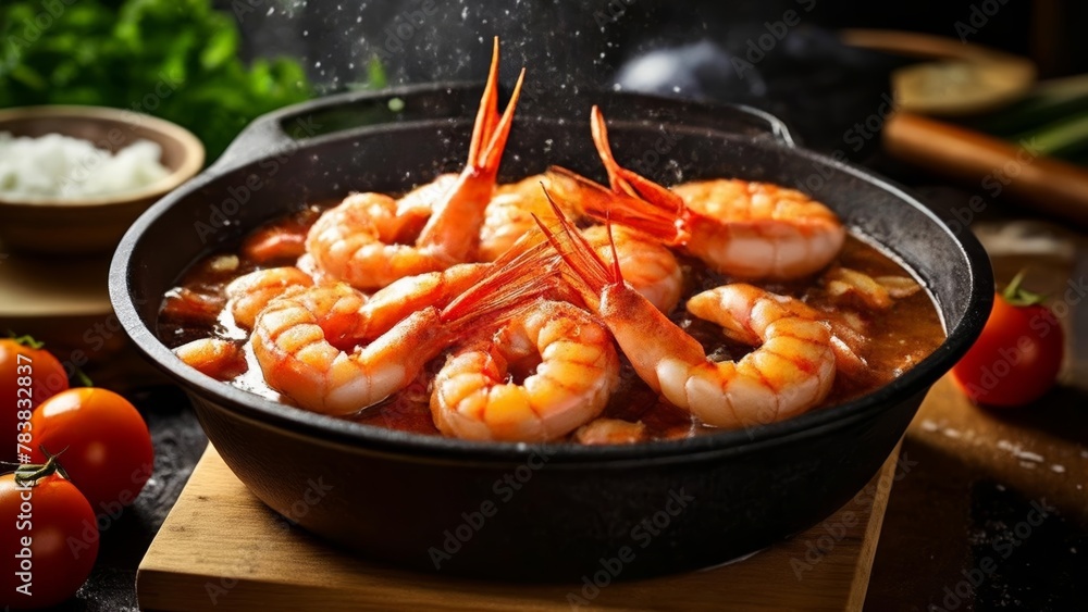 Delicious seafood dish ready to be savored Delicious seafood dish ready to be savored