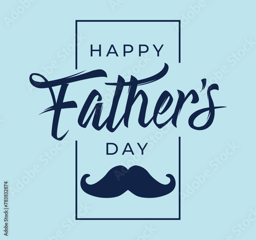 Happy fathers day social media post. Father's day greeting card. 