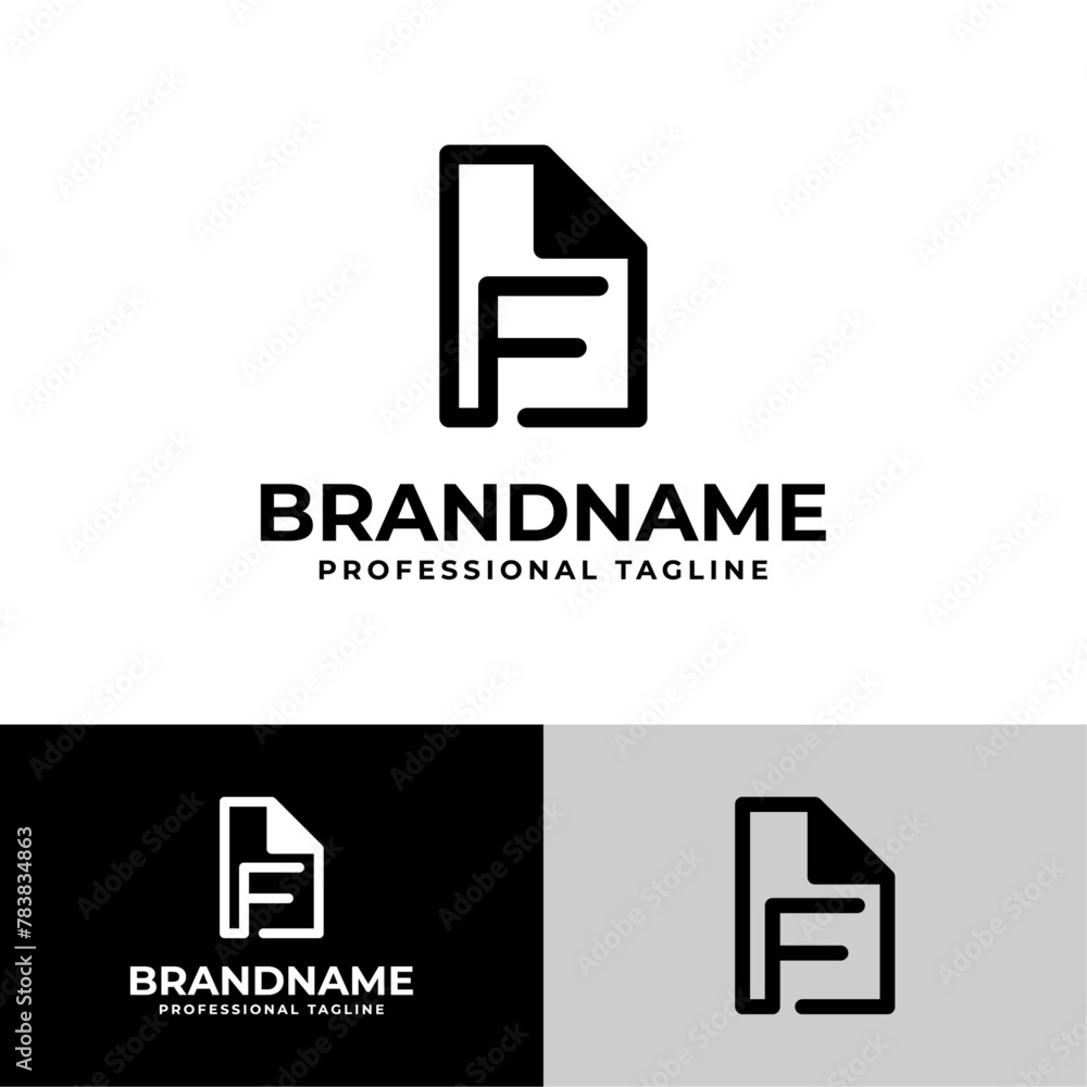 Letter F Document Logo, suitable for business related to document or paper with F initial Letter F Document Logo, suitable for business related to document or paper with F initial
