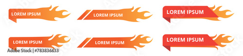 flame lower third, red title box with flame and fire, for tittle, subtittle template
