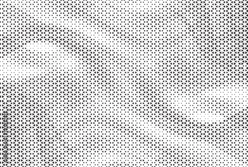 Triangle Shapes Vector Abstract Geometric Technology Oscillation Wave Isolated on Light Background. Halftone Triangular Retro Simple Pattern. Minimal 80s Style Dynamic Tech Wallpaper 