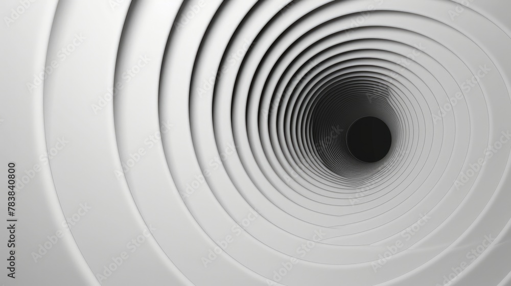 Fototapeta premium An abstract design featuring a black spiral or propeller-like circle composed of sleek lines