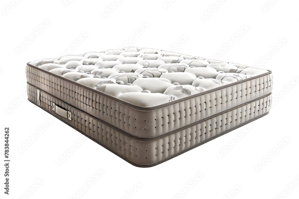 Fototapeta premium White Spring Bed Isolated