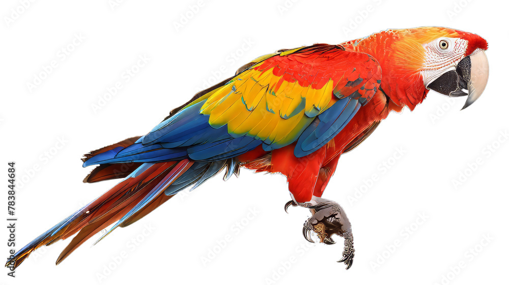 macaw bird isolated