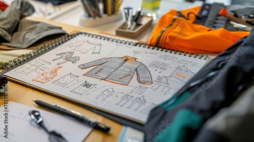 Fashion design sketches and...