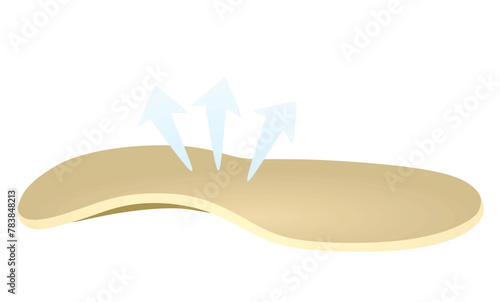 Foot orthopedic insole. vector illustration