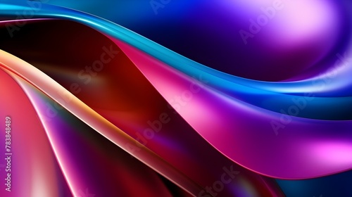 Flowing Waves of Vibrant Gradient Hues - Elegant Fluid Motion Design for Digital Art,Backgrounds,and Visuals