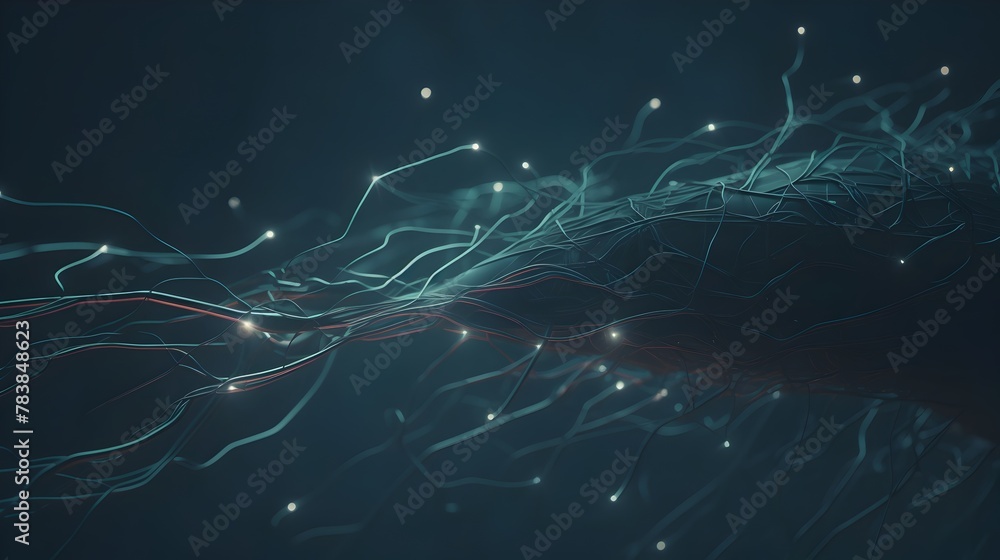 Futuristic Artificial Neural Network Concept with Binary Code Transmission Lines Resembling a Microchip Architecture Futuristic Artificial Neural Network Concept with Binary Code Transmission Lines Resembling a Microchip Architecture
