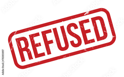 Refused Rubber Stamp Seal Vector