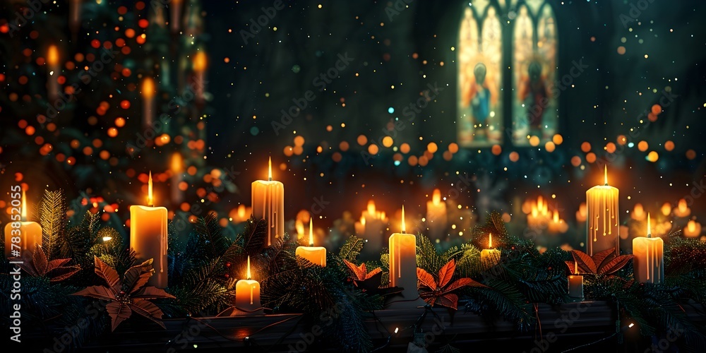 Serene Midnight Mass on Christmas Eve with Candlelight and Hymns Reflecting the Spiritual Heart of the Holiday