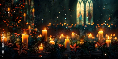 Serene Midnight Mass on Christmas Eve with Candlelight and Hymns Reflecting the Spiritual Heart of the Holiday