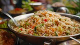La cuisine: Fried rice in Laotian style. 
