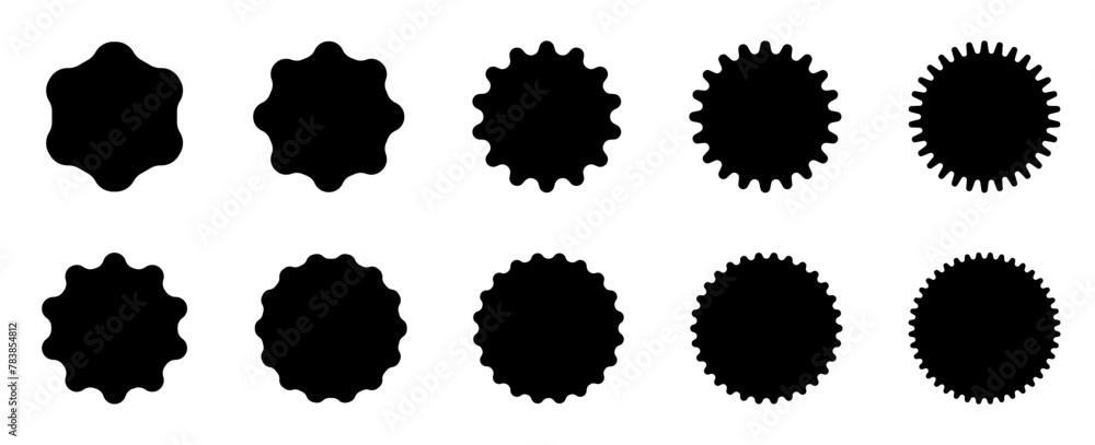 Black Ink Blots with Various Edges Black Ink Blots with Various Edges