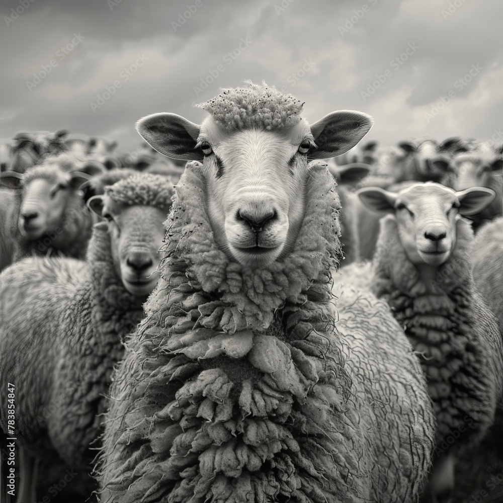 Fototapeta premium Sheep looking camera