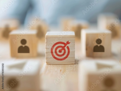 Illustration representing the inbound marketing strategy concept, emphasizing customer retention, digital marketing, and the creation of attraction for customer groups in business