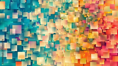 A dynamic vector background featuring an abstract texture composed of variously sized squares