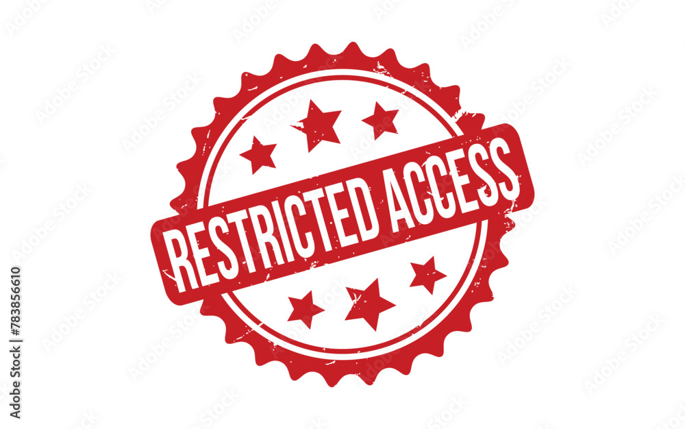 Red Restricted Access Rubber Stamp Seal Vector