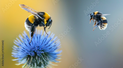 Large earth bumblebee Bombs terrestris in flight © Asmara