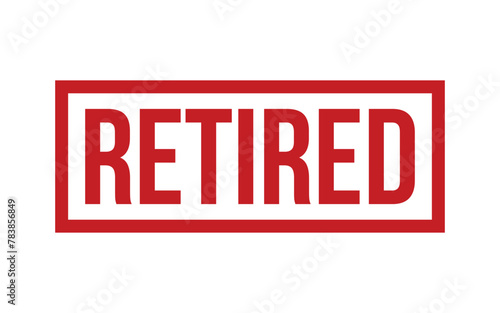 Red Retired Rubber Stamp Seal Vector