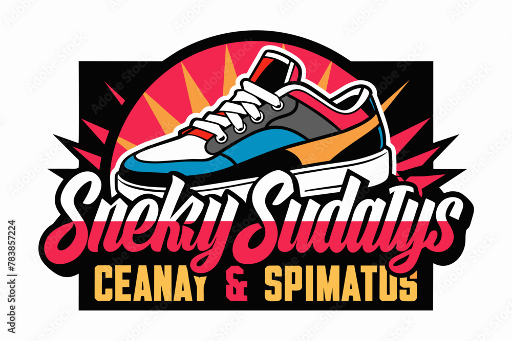 A logo for artists who customise sneakers by painting on them. We are called Sneaky Sundays. 