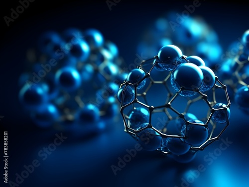 Intricate Nanoparticle Structure:Futuristic Backdrop of Technological Innovation photo