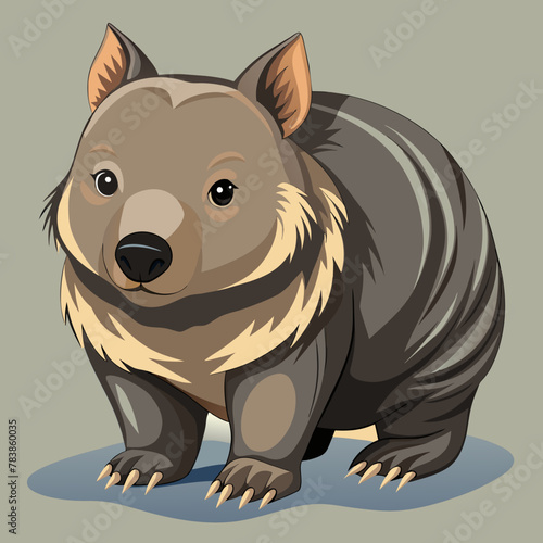 illustration of a wombat