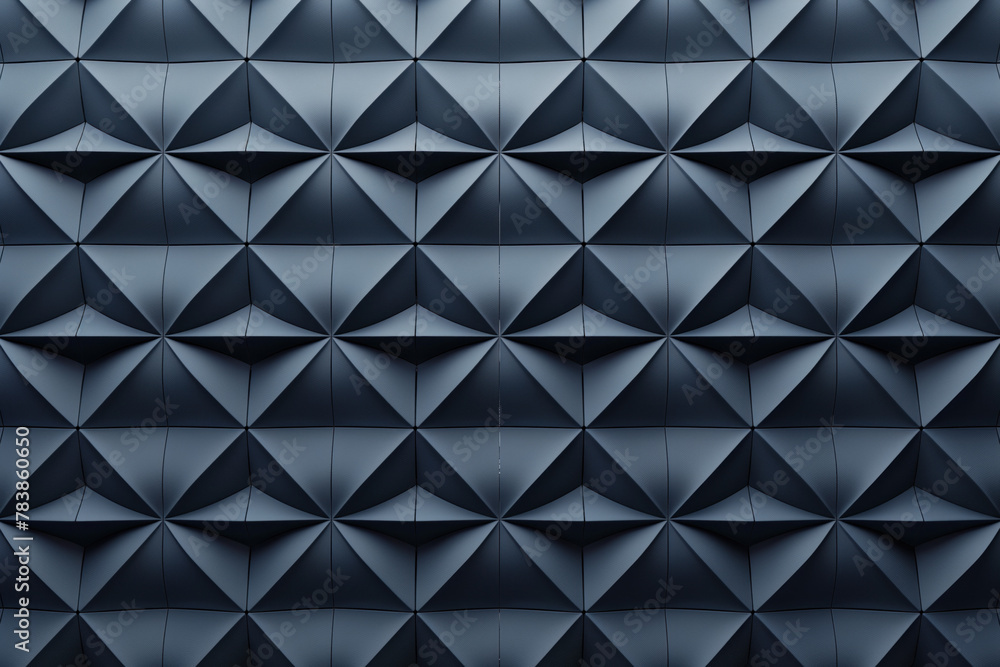 Minimalist geometrical 3d pattern. Dark grey blue luxury 3d surface texture. Background image. Created with Generative AI technology. Minimalist geometrical 3d pattern. Dark grey blue luxury 3d surface texture. Background image. Created with Generative AI technology.