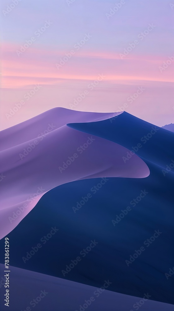 Tranquil Sunset Over Smooth Sand Dunes