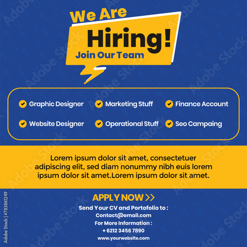 job recruitment poster at the company