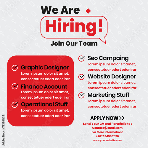 job recruitment poster at the company