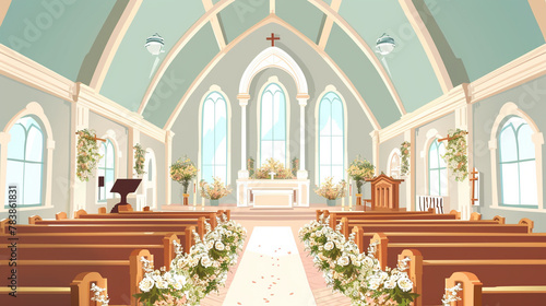 美しい教会のイラスト