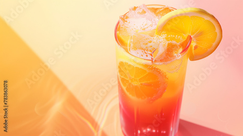 Refreshing summery orange juice photo