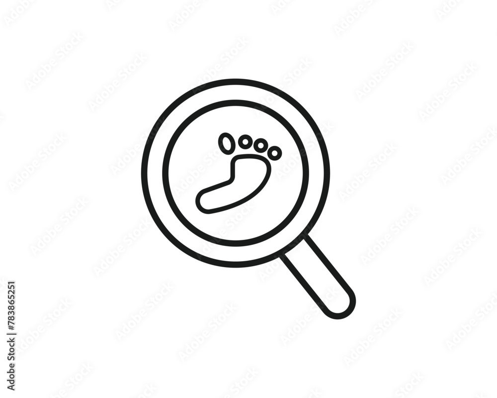 Foot print icon vector symbol design illustration isolated. Foot print icon vector symbol design illustration isolated.